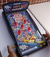 Vista 2 de Máquina de pinball, juego electrónico de pinball de mesa, pinball de mesa de 16.5 pulgadas con luces y sonidos, marcador digital LED, adecuado