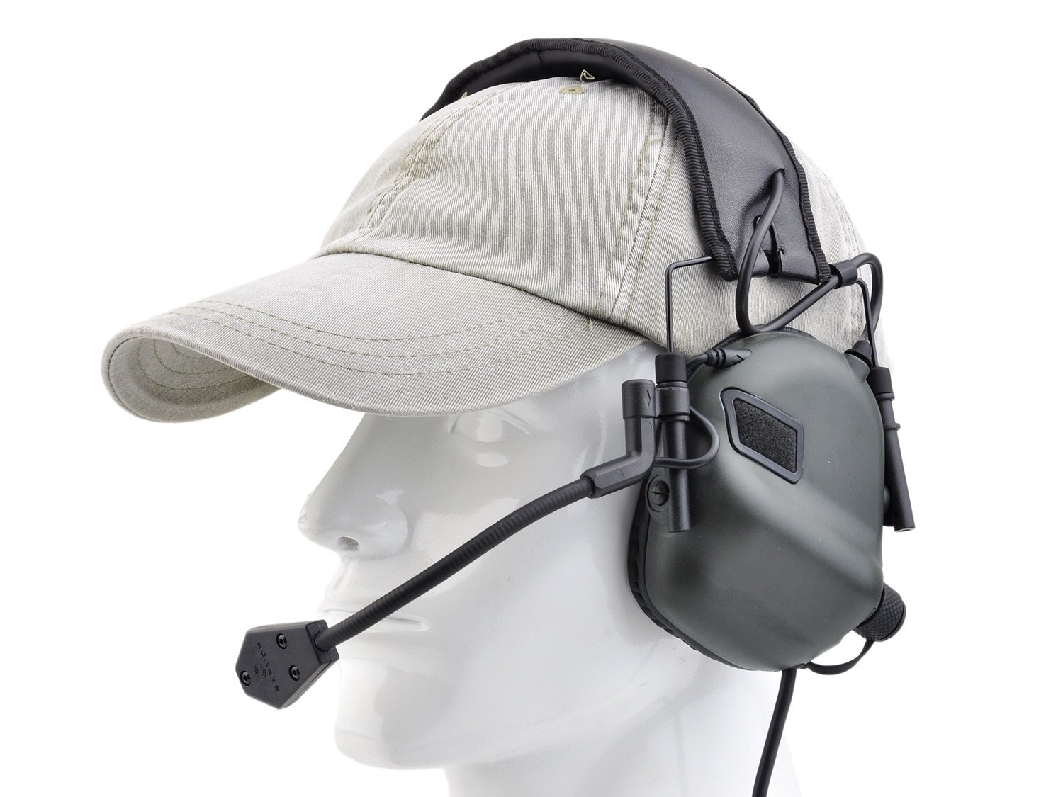 Earmor Casque universel à arceau M32 avec isolation acoustique NRR 22, entièrement réglable - Olive [M32-FG]