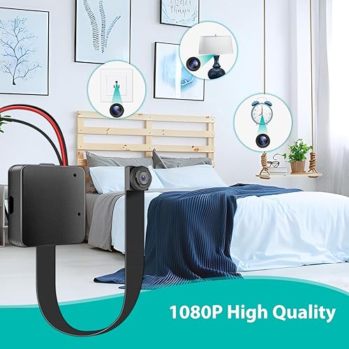 Miniatura 6 de Cámara oculta 1080P HD inalámbrica cámara oculta con visión remota, 20 horas de duración de la batería, mini cámara portátil encubierta niñera