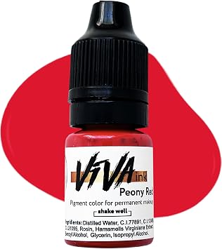 Lip Pigment Peony Red Permanent Lip Makeup Microblading Ink for Durable and Colorful Lips Long Lasting Color Lip Cosmetics 0.2 oz