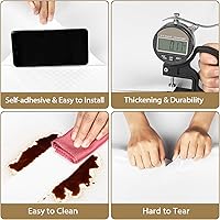 Vista 7 de TANONE Papel tapiz de contacto blanco brillante de 35.4 x 118 pulgadas, papel tapiz de vinilo autoadhesivo con purpurina iridiscente extraíble