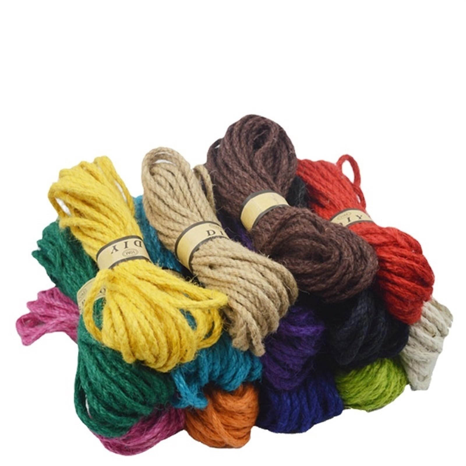 6 Rotoli Di Spago Di Iuta Multicolore, 10 Metri Cad., Colori Assortiti Per Artigianato, Regali, Giardinaggio E Decorazioni Fai Da Te (Susan) - 6