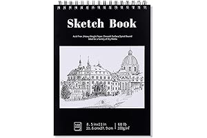 Unlined Spiral Notebook 8.5 x 11: Sketch Book for Art Enthusiasts
