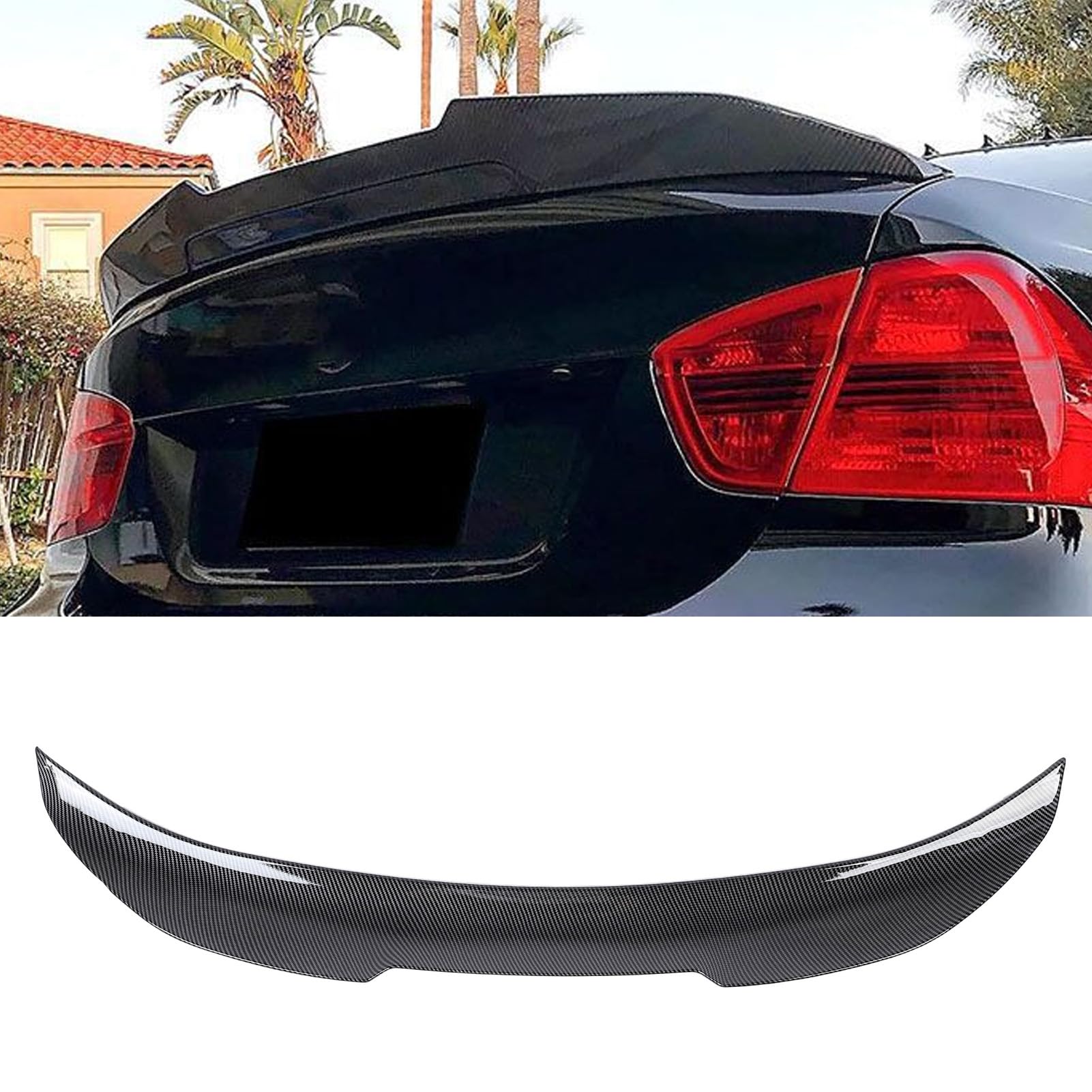 Tylny Spojler Bagaznika Carbon Fiber Pattern PSM Style do E90