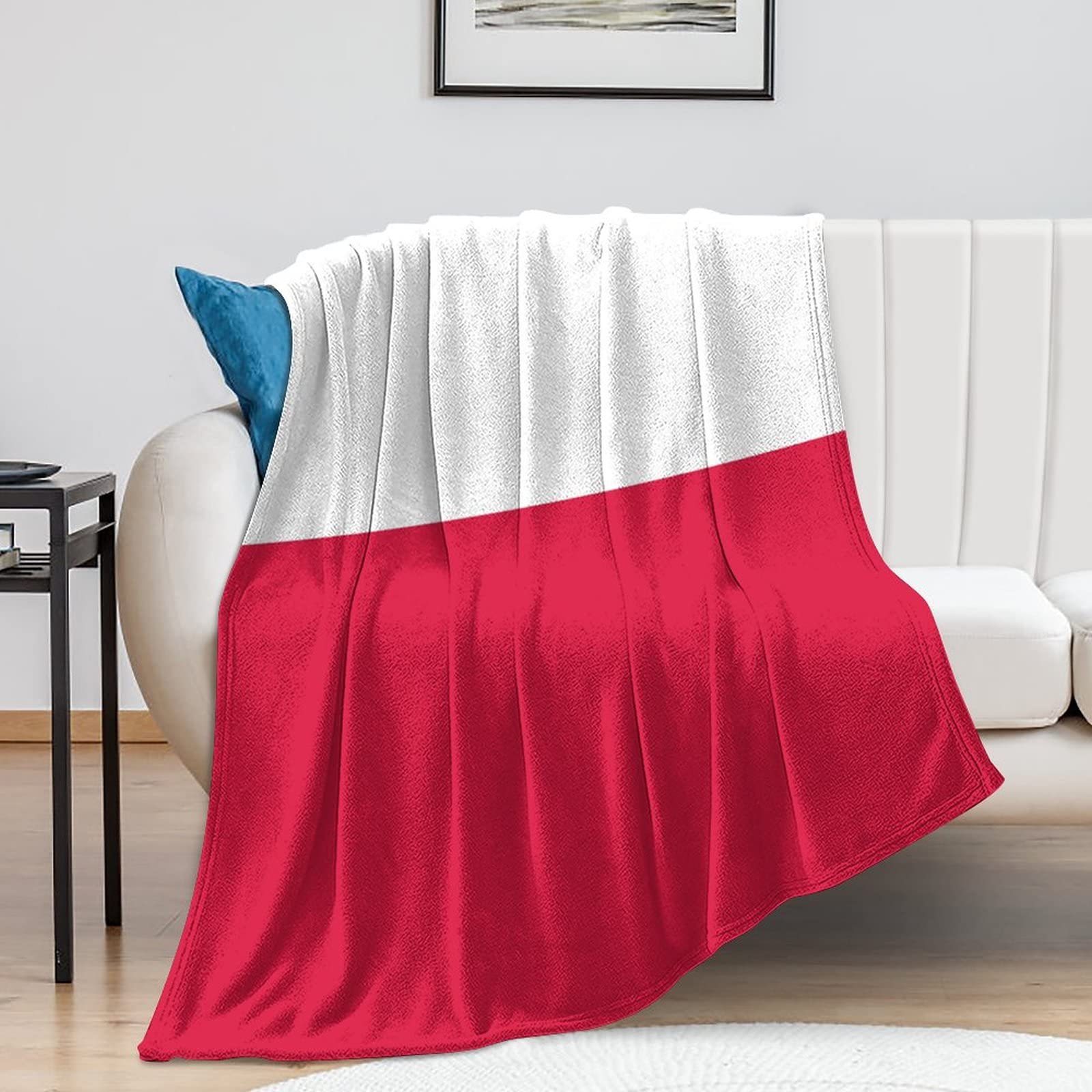 Couverture de lit drapeau Pologne : cadeau de pendaison de crémaillère