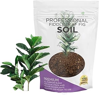 Large Bag Houseplant Fiddle Leaf Fig Soil Premium All Purpose Blend | Ready to Use for Indoor Houseplants | Peat, Sawdust,...