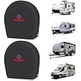 Comnova RV Tire Covers 2 Pack - 600D Tough Tire Wheel Cover Protector for RV, Truck, SUV, Trailer, Camper, Boat and Van, Heavy Duty & Waterproof Tire Cover, Fits Tire Diameters 23-25 Inch