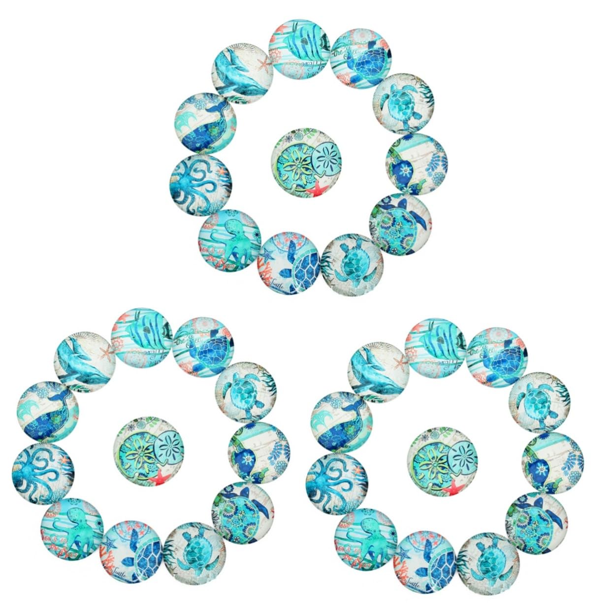 STOBOK 3 Set di Accessori per La Creazione di Gioielli in Adesivo in con Motivo A Pesci Marini per Decorazioni Uniche 20 Pezzi * 3