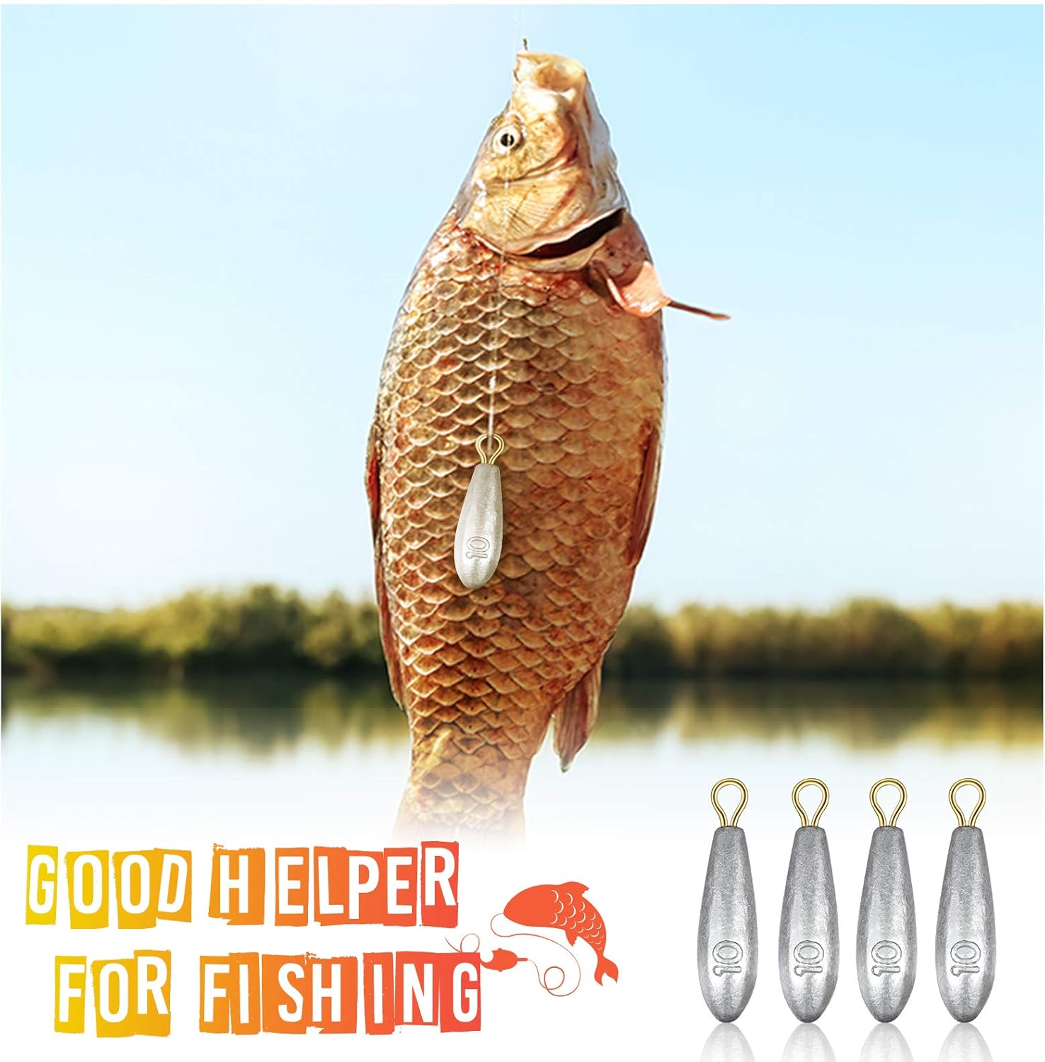 20 Pieces Fishing Sinkers Weights Fishing Weights Fishing Raindrop Bullet Sinker Weight Lead Sinkers Water Drop Shape Weights for Bottom Fishing : Sports & Outdoors