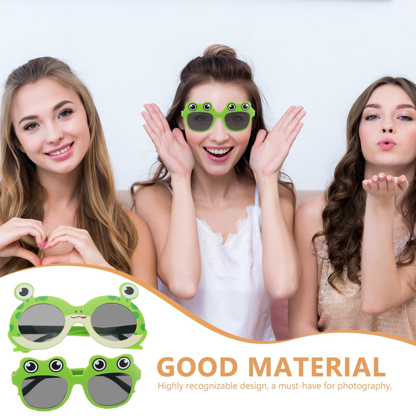 Healvian 24 Pièces Lunettes de Soleil Vertes Grenouille en Abs, Style Rétro Unique, Confortables et Créatives, Accessoires Amusants pour Fête D'anniversaire et Halloween