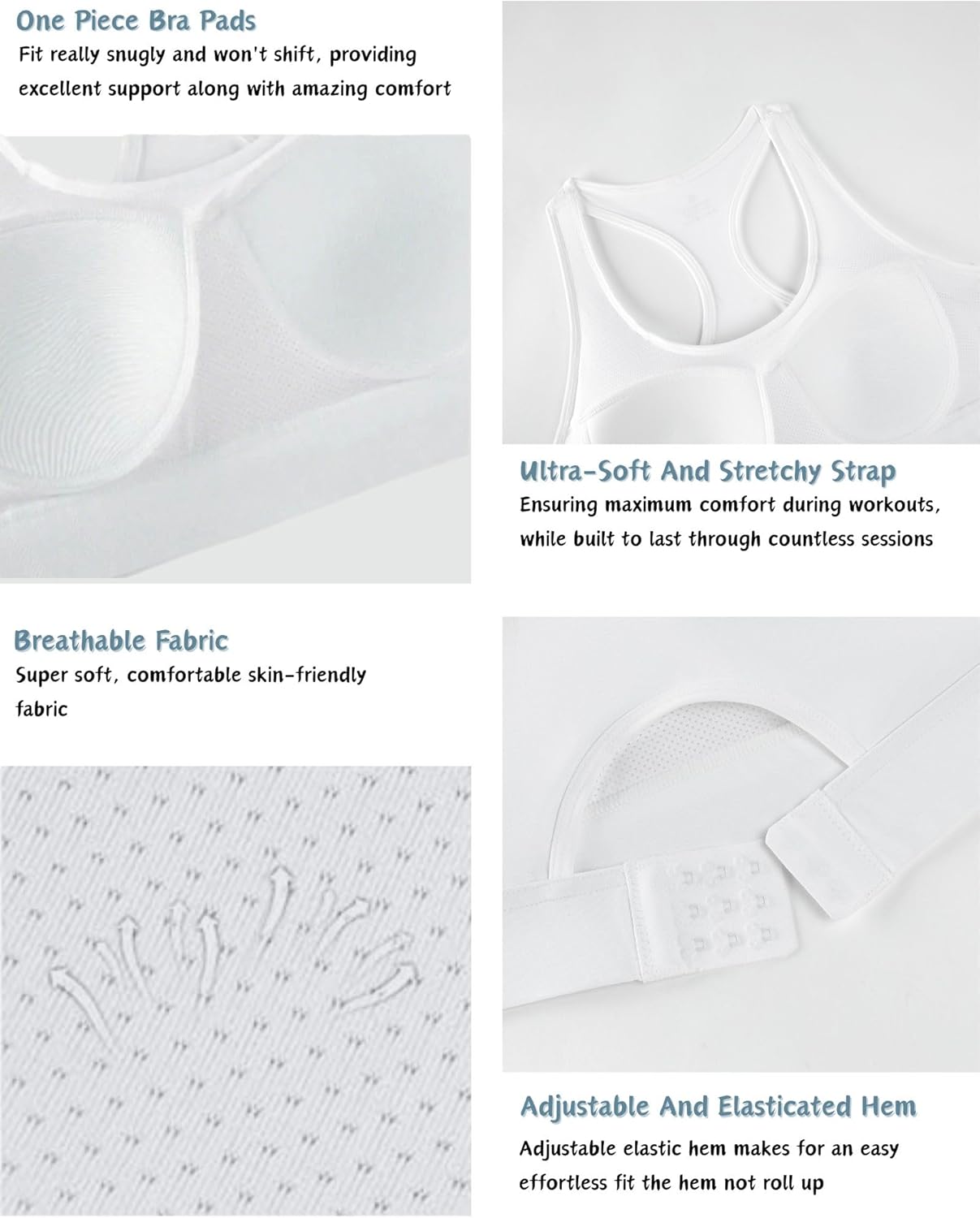 Sports Bras for Women High Support, Adjustable High Impact Sports Padded Seamless Scoop Neck Comfortable Bras(L) - Image 5