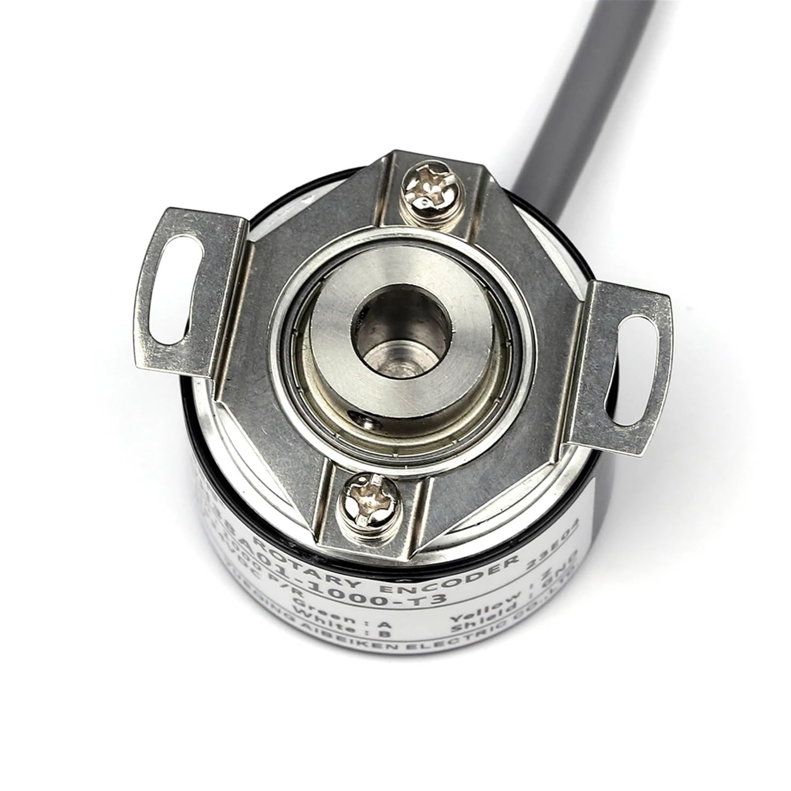 Codeur rotatif magnéto-électrique à arbre semi-creux 6/8 mm, codeur rotatif incrémental 38 mm, codeur rotatif 1024/2048/4096(500 PPR,Photoelectricity,Voltage Output)