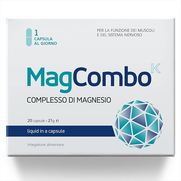 MagCombo, puro magnesio concentrato, in soluzione oleosa (speciale) per il massimo assorbimento, arricchito con vitamine B2, B6, B12 e C, 1 capsula al giorno (1 Pezzo) - 2