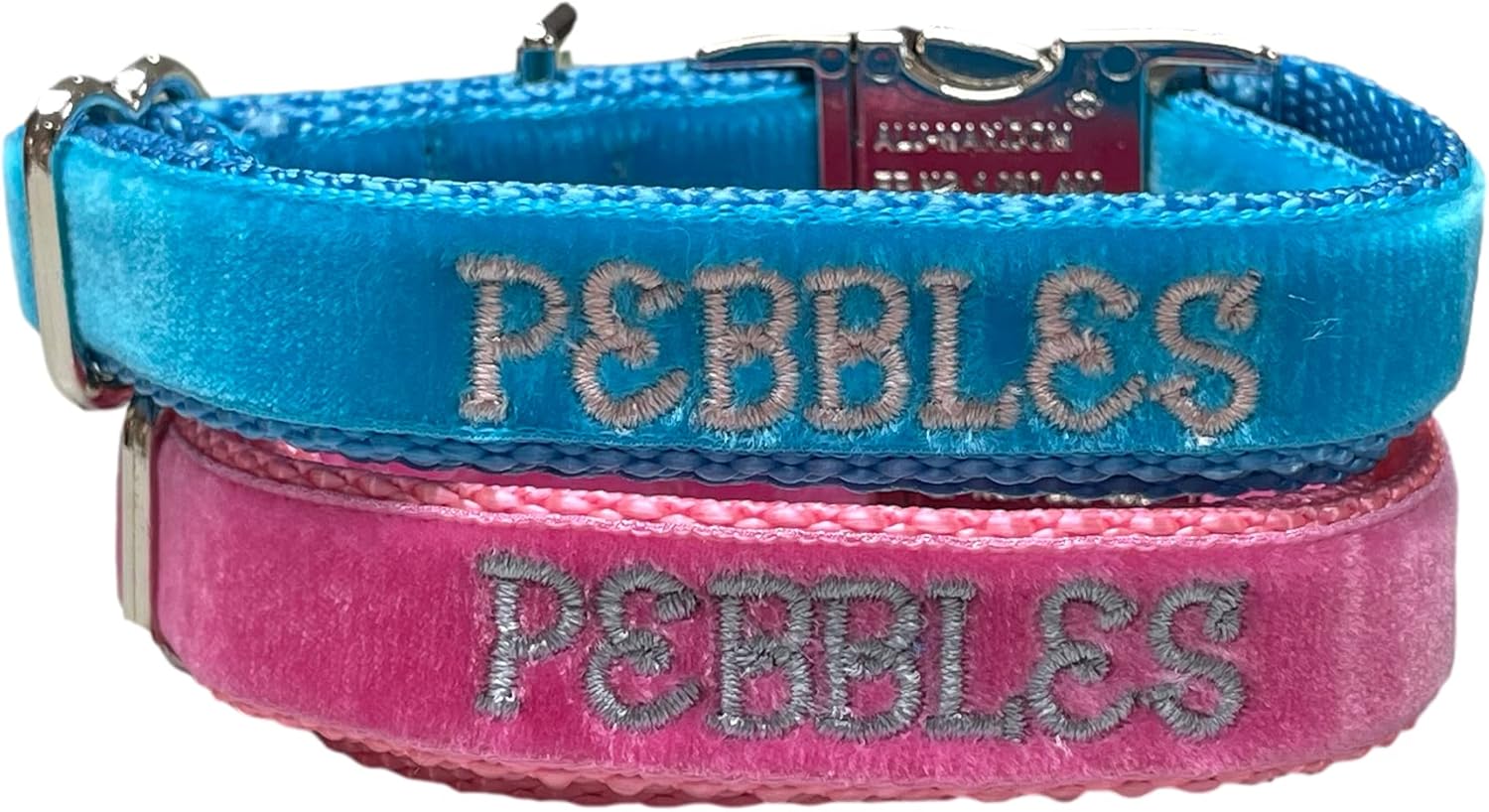 Personalized Dog Collar Embroidered with Pet Name and Leash Option - Premium Velvet Custom Dog Collar for Boy & Girl Dogs, Small Medium Large Dogs (X-Large 1 x 17-29")