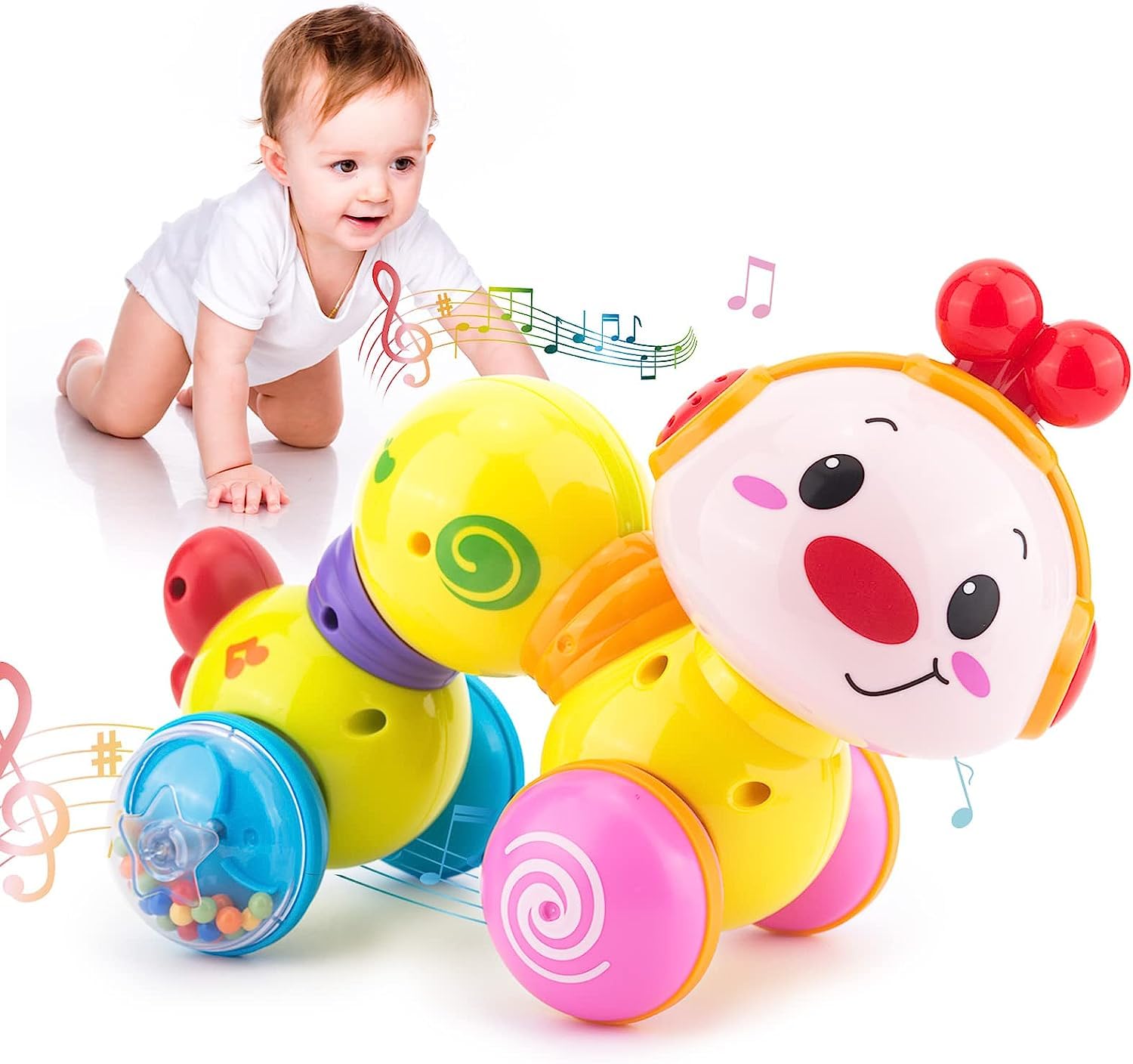ADKD Baby Musical Toy 6 Months, Crawling Toy with Music for Children 6 9 12 18 Months Gift 1 Year (B0CD2FK5LW) Amazon Price History, Amazon Price Tracker