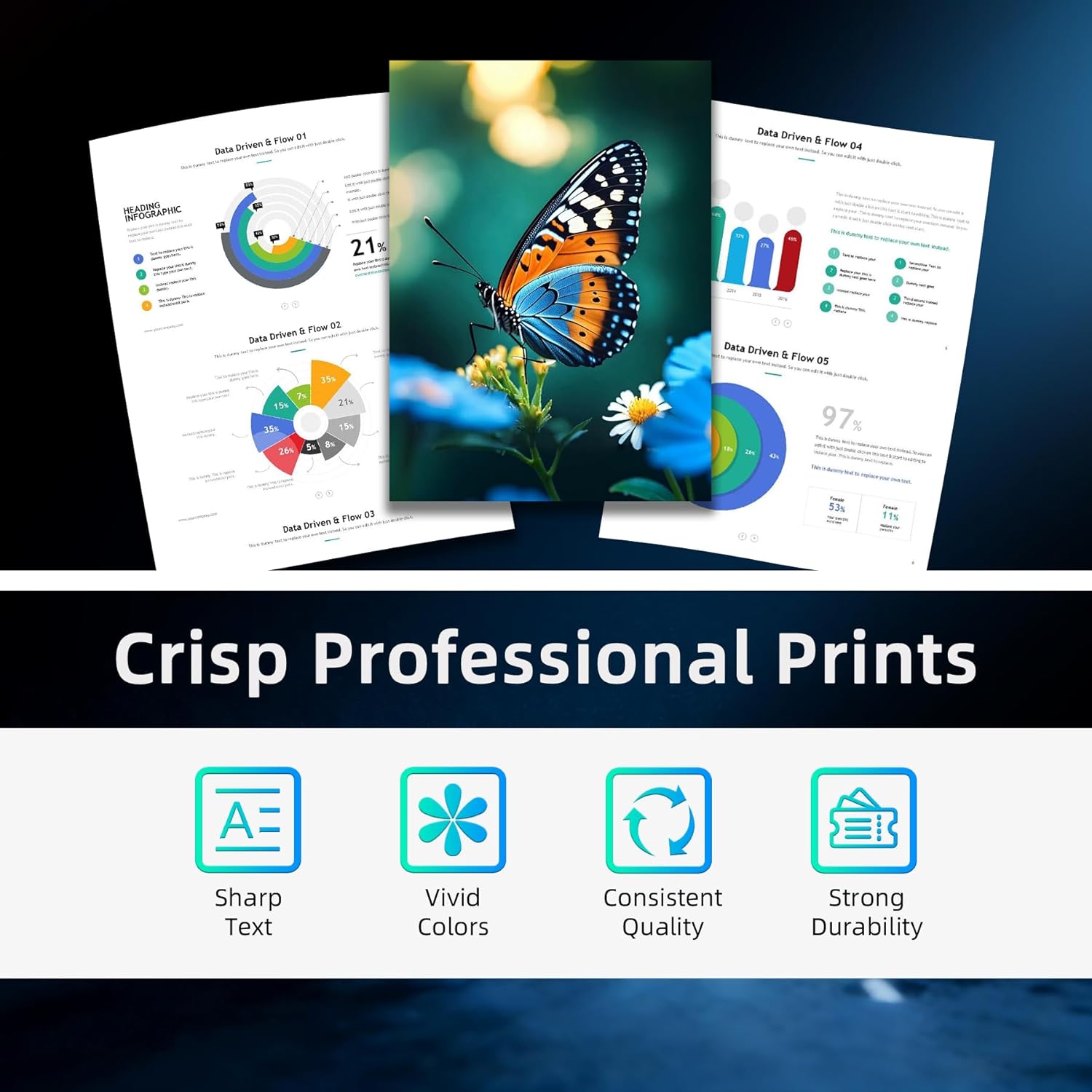 414A High Yield Toner Cartridges 4-Pack (BK,C,M,Y) Replacement for HP 414A W2020A W2021A W2022A W2023A Toner Cartridge for Color Enterprise M455dn M480f, Pro M454dn MFP M479fdn Printers (With Chip)