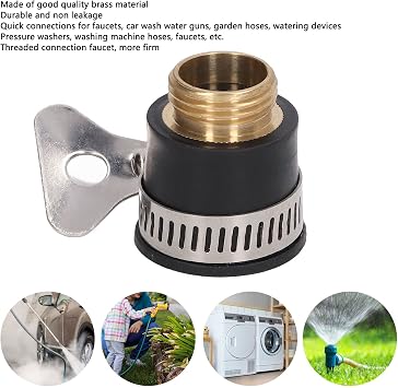 Universal Faucet Connector Adapter Quick Connect Hose Pipe for Garden Kitchen 1/2in Water Hose Pipe Quick Joint Brass Material