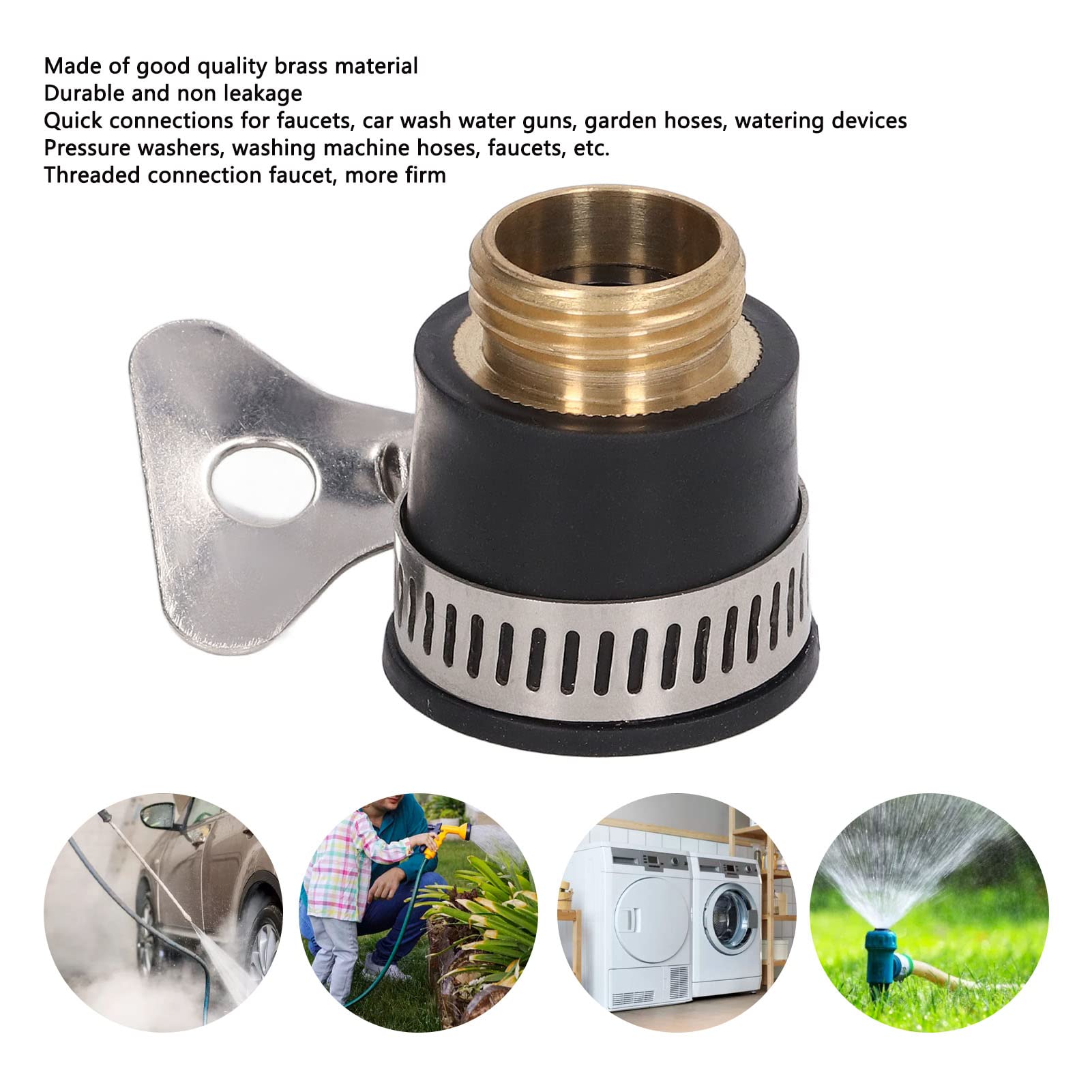 Alvinlite Connettore Universale Per Tubo Rubinetto - Adattatore In Acciaio E Gomma Per Tubo Giardino - Diametro <20mm