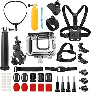Adaptom 54 in 1 Action Camera Accessory Kit Compatible with GoPro Max Hero 11 10 9 8 7 6 5 4 Fusion Insta360 DJI Osmo Action 2 AKASO Apeman Sony YI SJCAM Xiaomi Crosstour