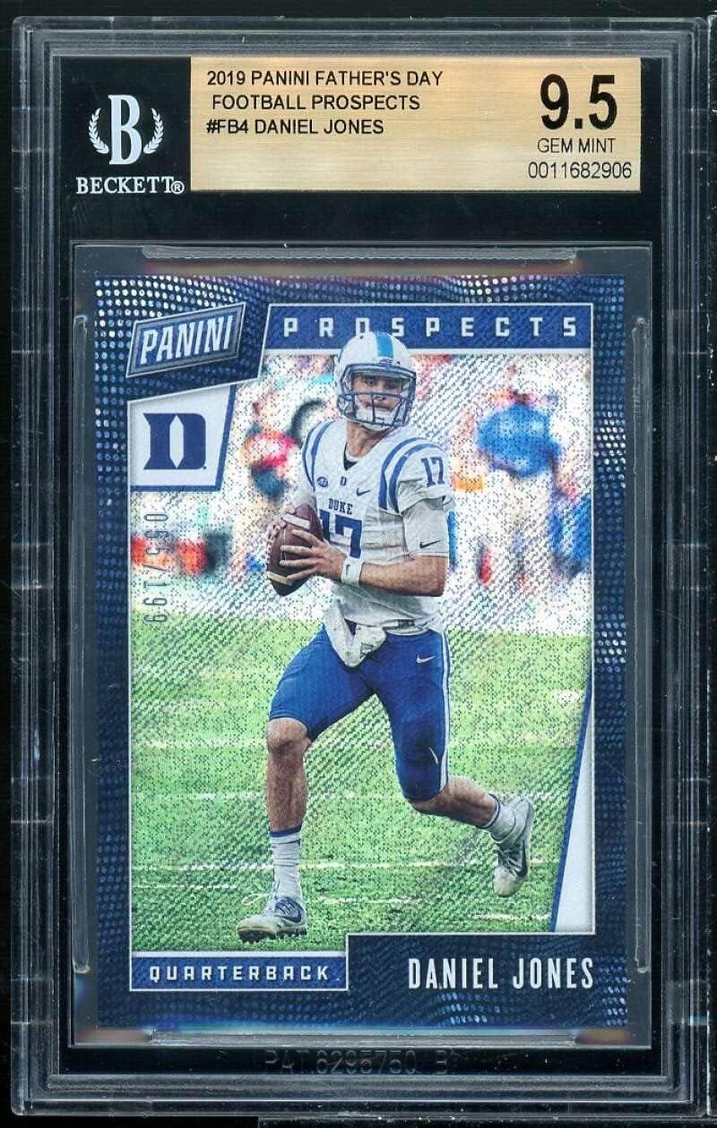 Daniel Jones Rookie Card 2019 Panini Father's Day Football (pop 1) #B4 BGS 9.5