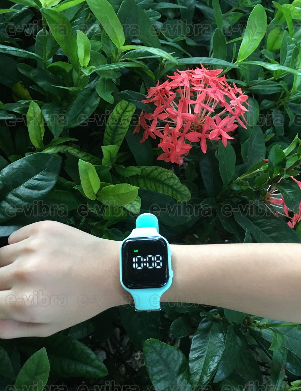 e-vibra watch on a child's wrist