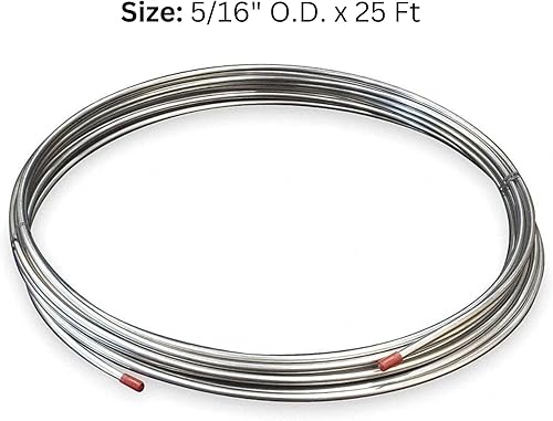 Miniatura 2 de Bobina de tubo de acero inoxidable de 5/16" diámetro exterior x 25' - Tubería tipo 304 SS (pared de .020")