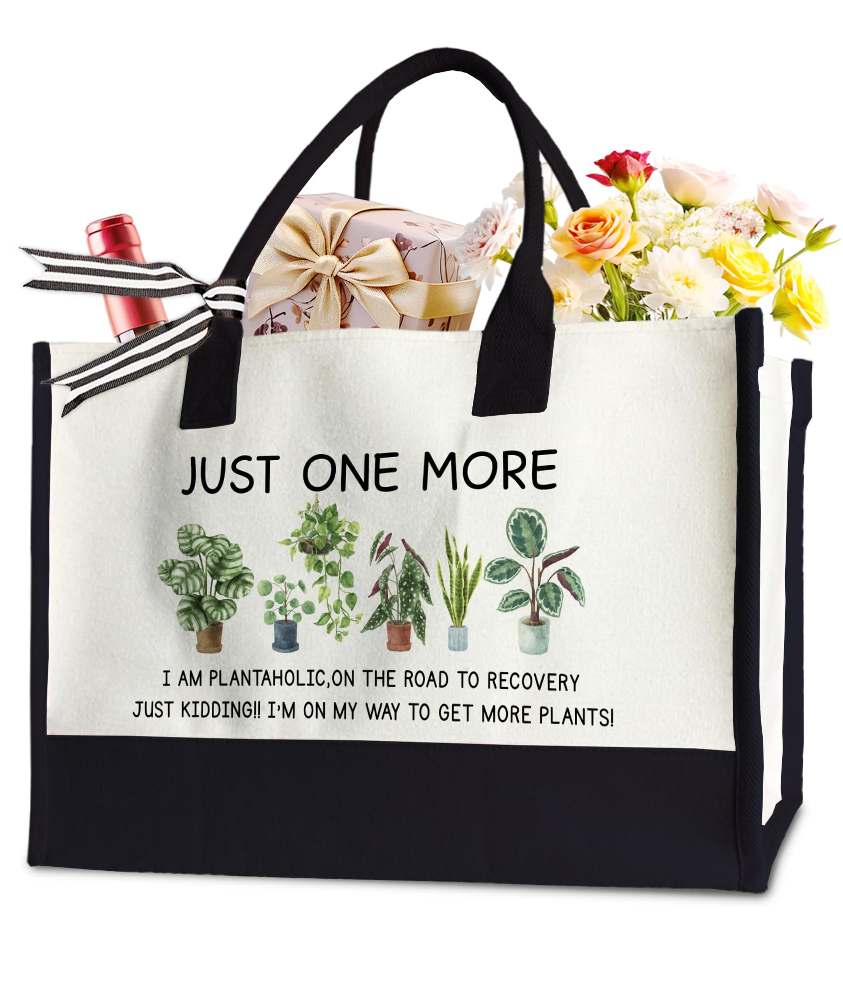 Aesthetic Canvas Tote Bag for Women Girls, Large Tote Bag for Friends Colleagues Leader Manager, 17 x 11.8 x 7 inches