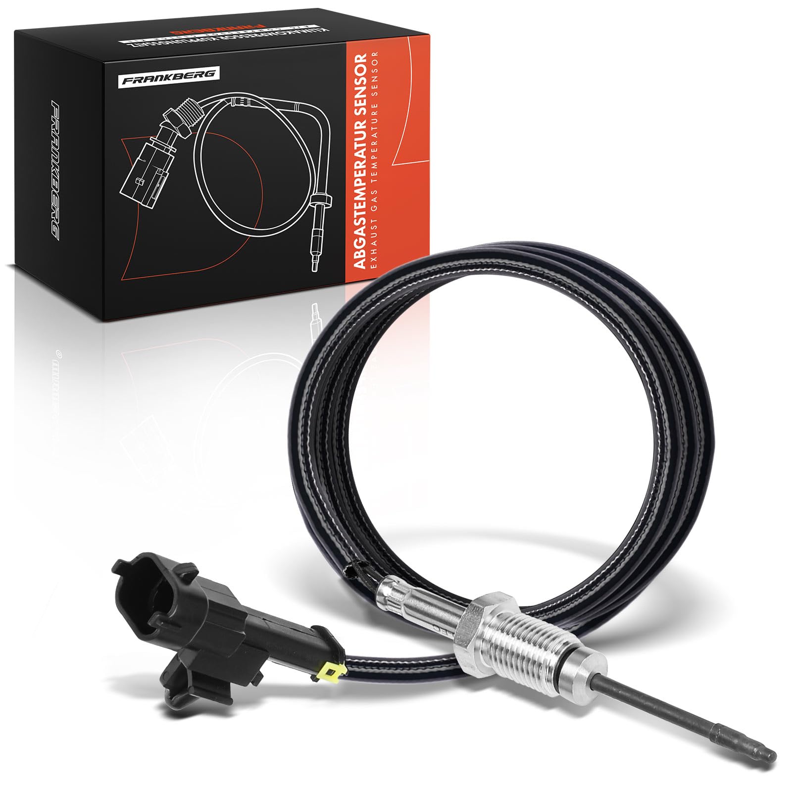 Frankberg Abgastemperatursensor Abgassensor 2-Polig Kompatibel mit Daily Citys Bus Daily VI Kasten Daily VI Pritsche/Fahrgestell Replace# 12450,5801850665