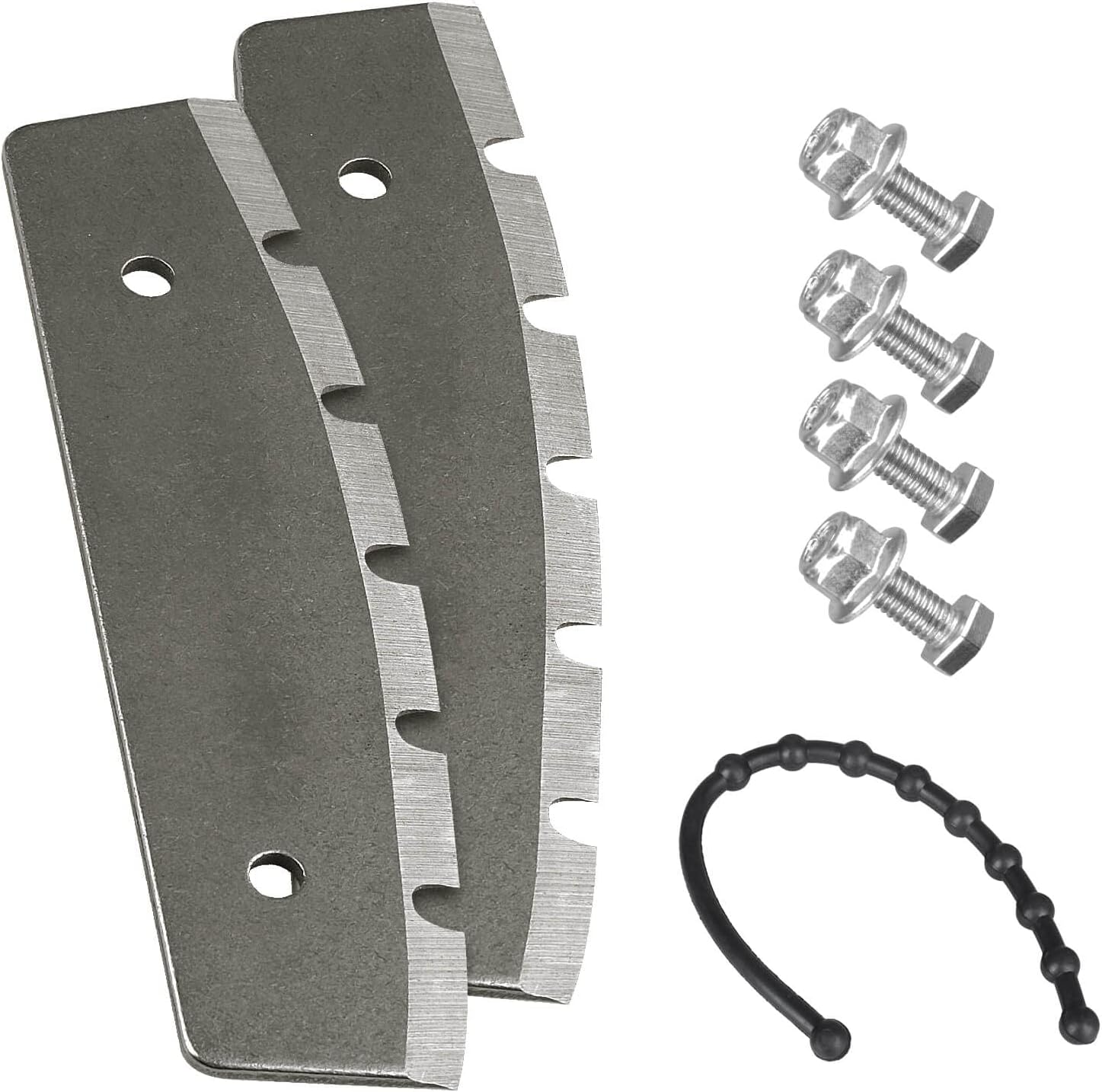 HOTYELL Ice Auger Blades and Blade Protector Bungee Strap for Power Ice Augers (10 Inch