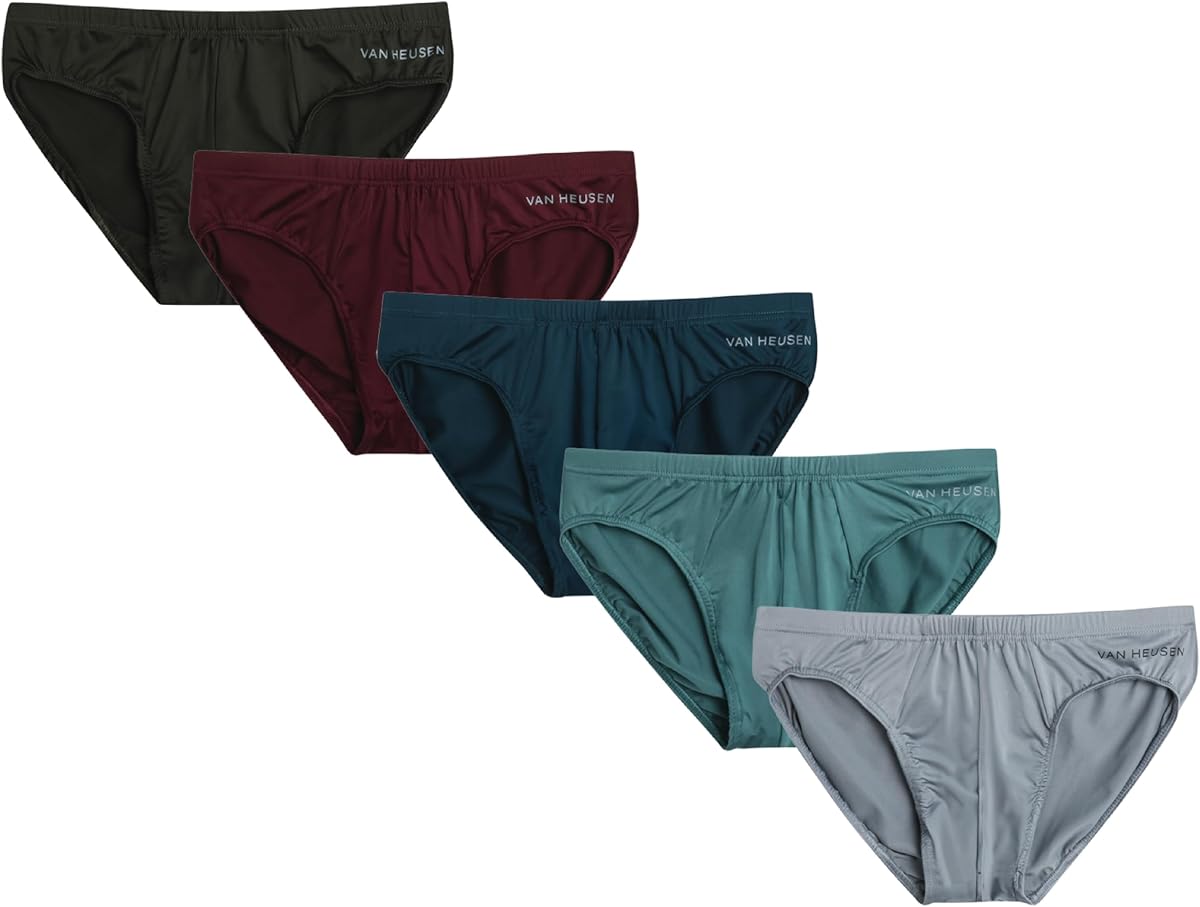 Calzoncillos de ropa interior para hombre - Paquete de 5 de tiro bajo de secado rápido, sin mosca