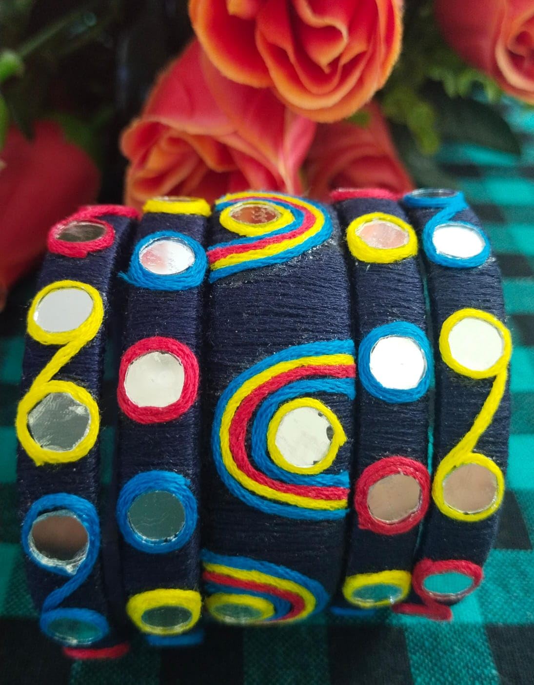 Kalpaka Boho Handmade Bangles for Womens and Girls set of 5 5 71 +08UXOGL. SL1405