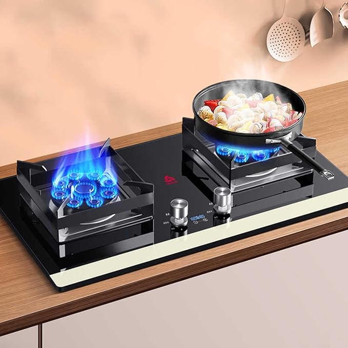 Estufa a Gas 2 Puestos 75 cm Independiente Negro miniatura 2