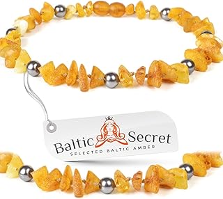 Bernsteinkette Hund | Bernsteinhalsband für Hunde & Katzen | Hundehalsband I Natürliches Halsband Hund aus echt Bernstein mit grauen Perlen