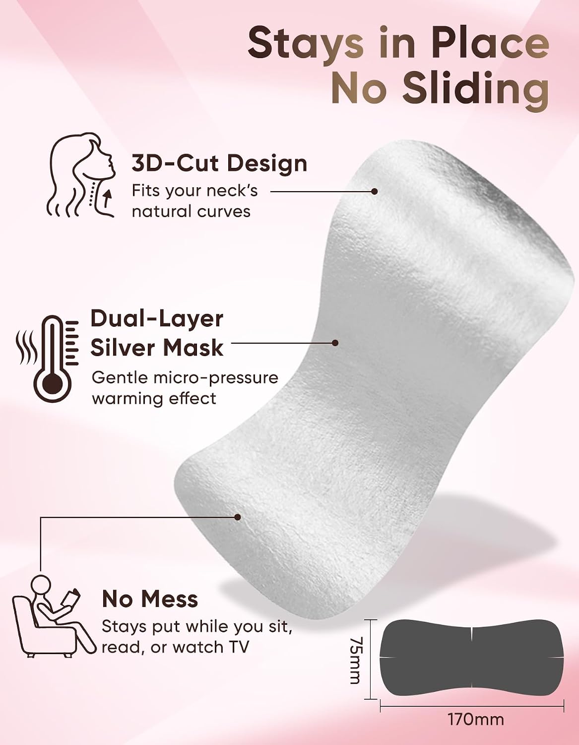 Neck Wrinkle Patches for Firming and Tightening – 2 in 1 Collagen Neck Mask with Astaxanthin & Peptides, Deep Hydration for Neck Lines & Sagging Skin, 5 Pack