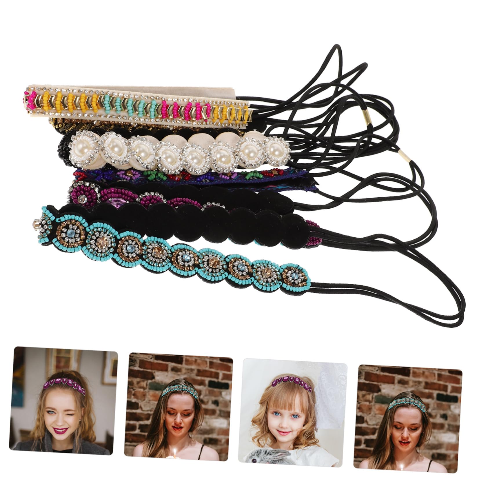 FRCOLOR 14pezzi Fascia Per Accessori Per Cerchietti Elasticizzati in Per Matrimonio e