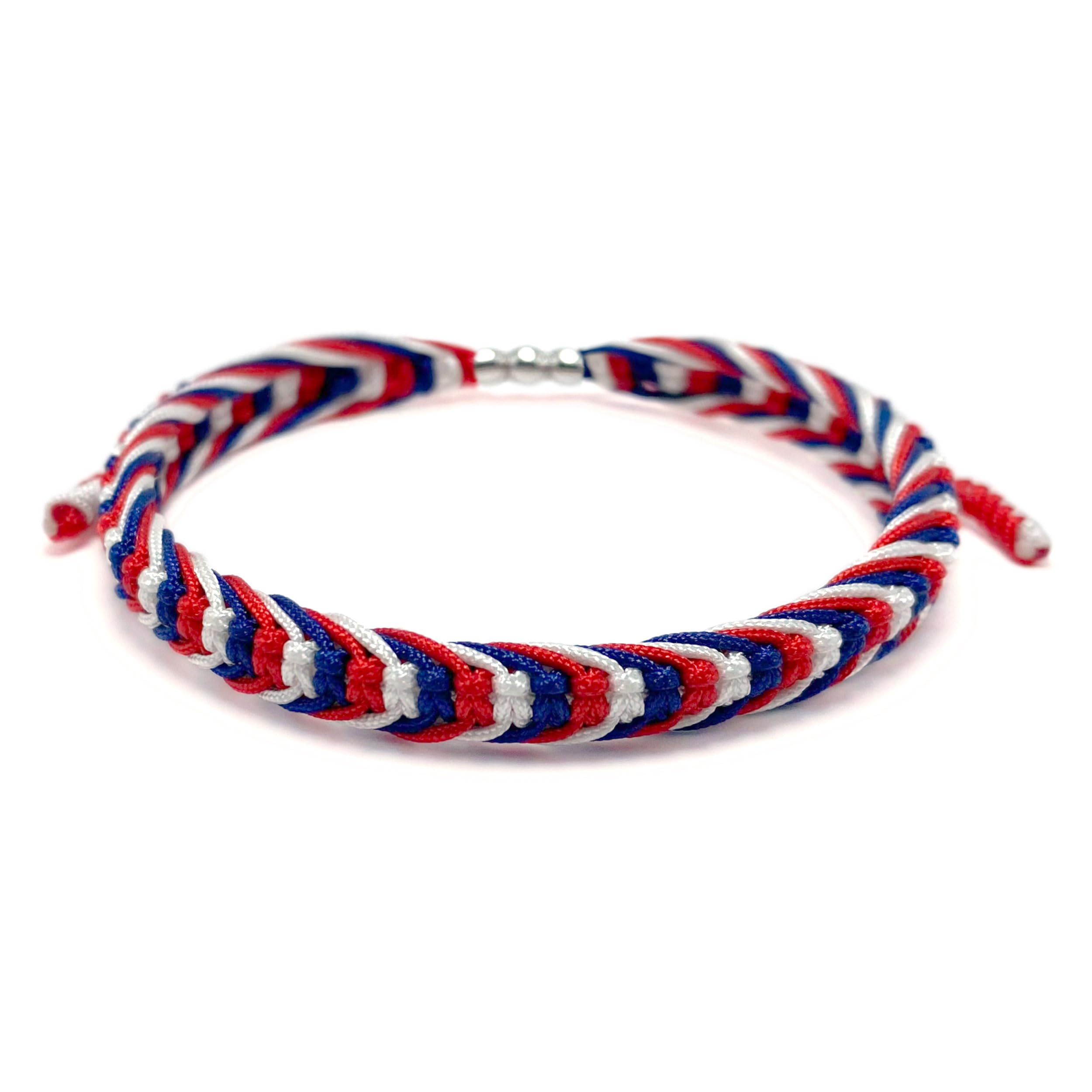 LAMIBEE Country Proud, Country Flag Color Tibetan Wrist Wrap Bracelet, Amulet and Boho Style Rope Bracelet and Bangles for Women, Men, String Thread Bracelets
