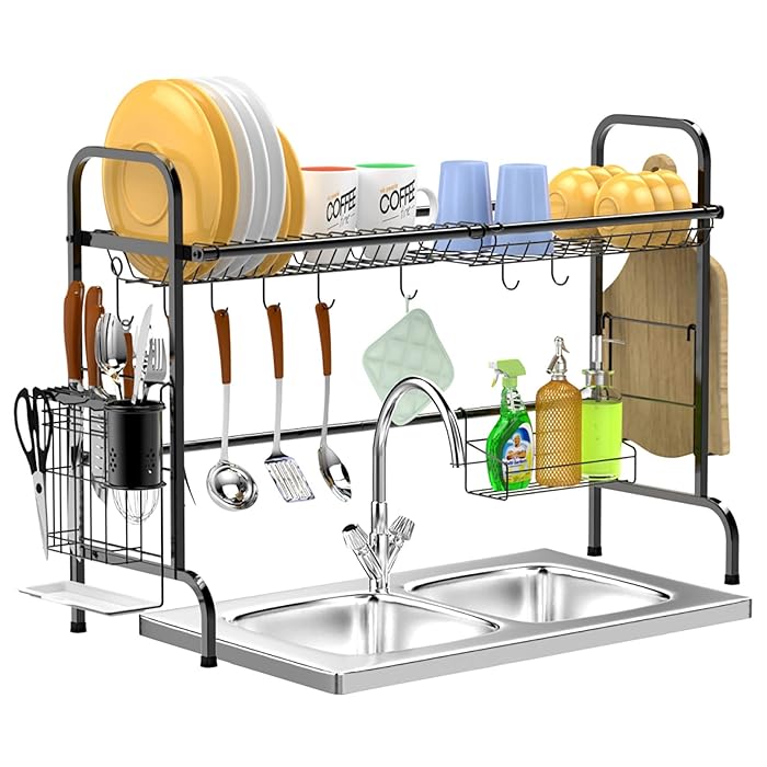 Buy Over Sink Dish Rack, GSlife Stainless Steel Dish Rack Over Sink