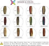 Vista 3 de Paquete de 12 madejas de hilo dental con variaciones mágicas de color, seis hebras bordadas de hilo de punto de cruz, multicolor, juego A