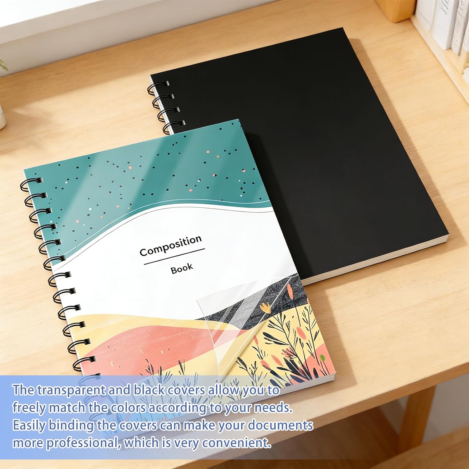 VOKOY 30 Pack 8.5x11 Inches Binding Covers and Backs Set, Letter Size Quality Un-Punched Report Covers, 15 Pcs 10mil Clear Binding Covers 15 Pcs 12mil Black Plastic Covers for Home Office image 5