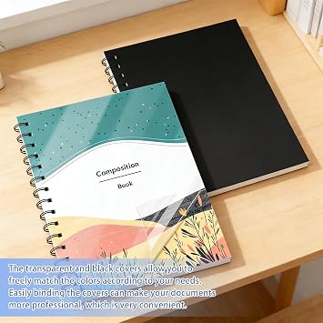 VOKOY 30 Pack 8.5x11 Inches Binding Covers and Backs Set, Letter Size Quality Un-Punched Report Covers, 15 Pcs 10mil Clear Binding Covers 15 Pcs 12mil Black Plastic Covers for Home Office