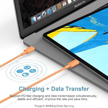 iPhone 17 16 15 Charger Fast Charging Type C Chargers USB C Charger Block iPhone 17 16 15 Air Pro Max Chargers with 6FT Cable for iPhone 17/17 Plus/17 Pro Max/16/16 Plus/16 Pro Max/15 Pro Max(Orange)