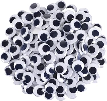 FEBSNOW 200Pcs 6mm Googly Wiggle Eyes Self Adhesive for DIY Crafts