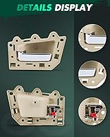 Vista 3 de SCITOO Manijas de puerta Interior izquierdo derecho de repuesto para Jeep 2005-2011 para Jeep Grand para Cherokee Beige (4 piezas), sin accesorios
