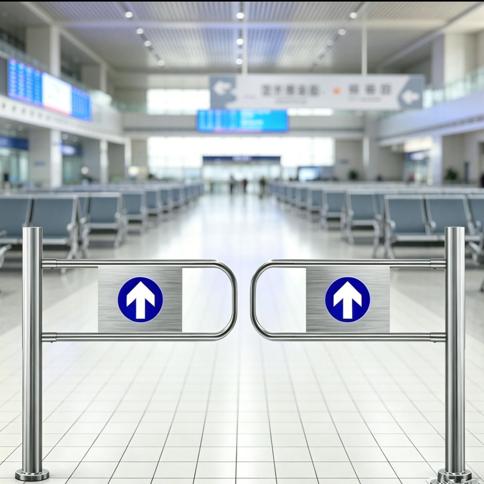 Automatic Rebound Entrance Swing Gate for Pedestrian Passage/Park Aisle, Universal One-Way Exit Doors with Post Mount, 90° Opening Self Closing Safety Gate(W 110cm (43 1/3"))