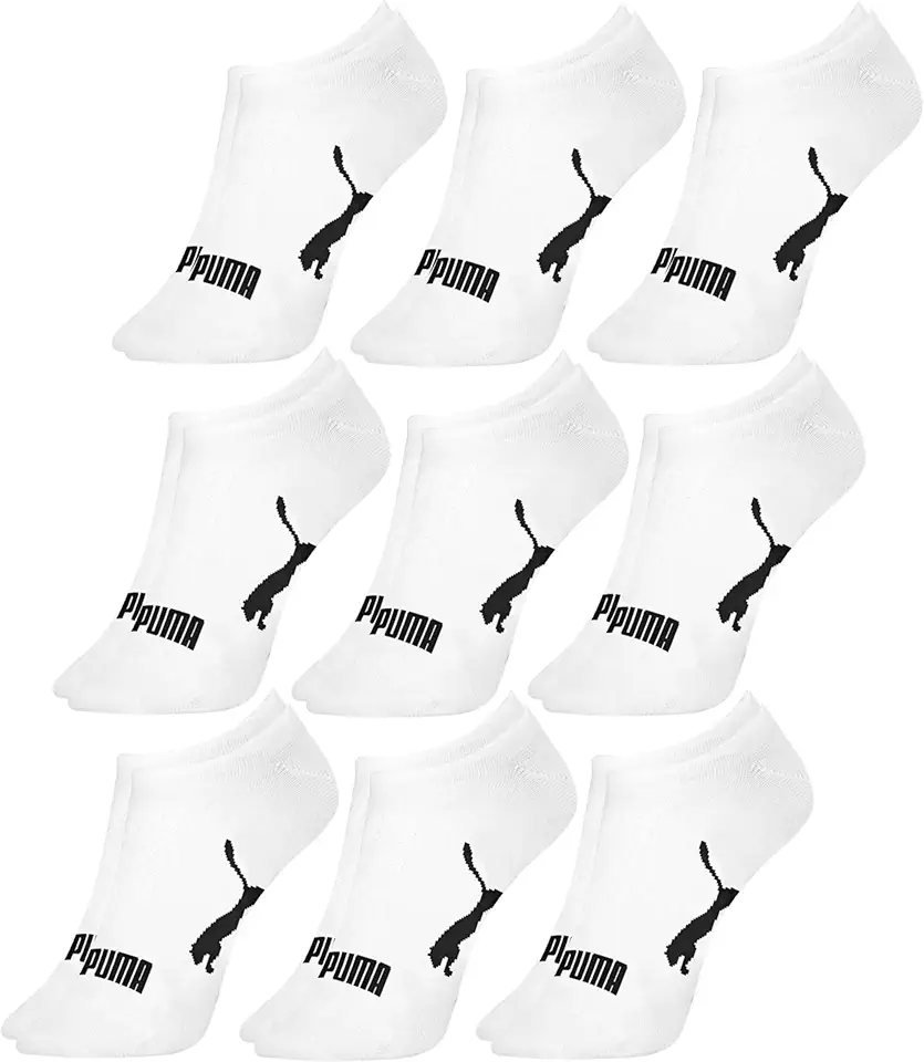 Kit 9 Pares de Meia Puma Cano Baixo Sapatilha Invisível Soquete Esportiva Feminina Adulto