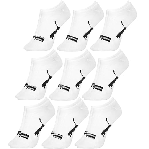 Kit 9 Pares de Meia Puma Cano Baixo Sapatilha Invisível Soquete Esportiva Feminina Adulto