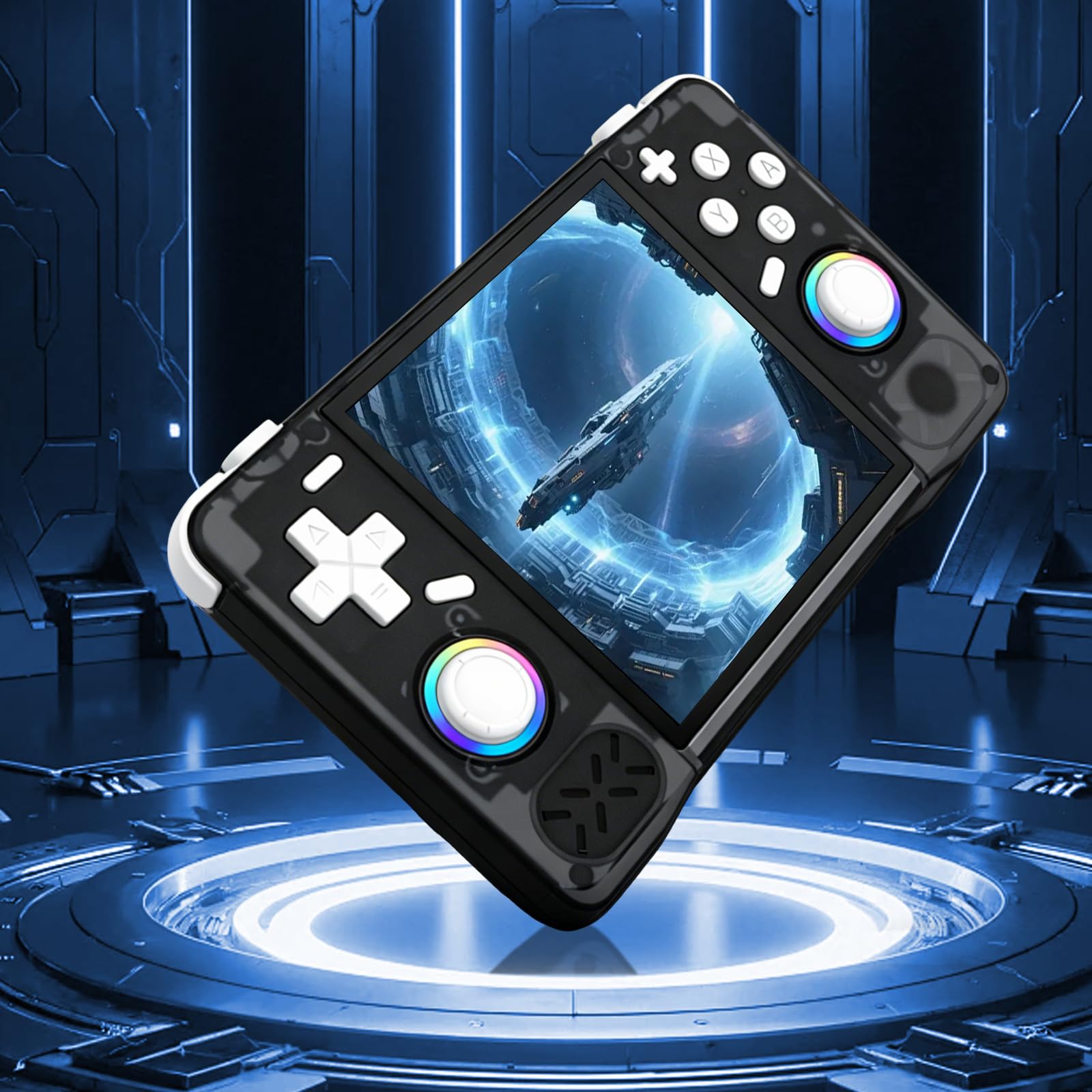 XF40H Handheld Spielkonsole 4Zoll IPS 128GB WLAN & Koop-Modus (Schwarz) | 720x720 IPS, 20+ Emulatoren, 22000+ Spiele, Linux OS, 3,5mm Klinke, ideal für unterwegs
