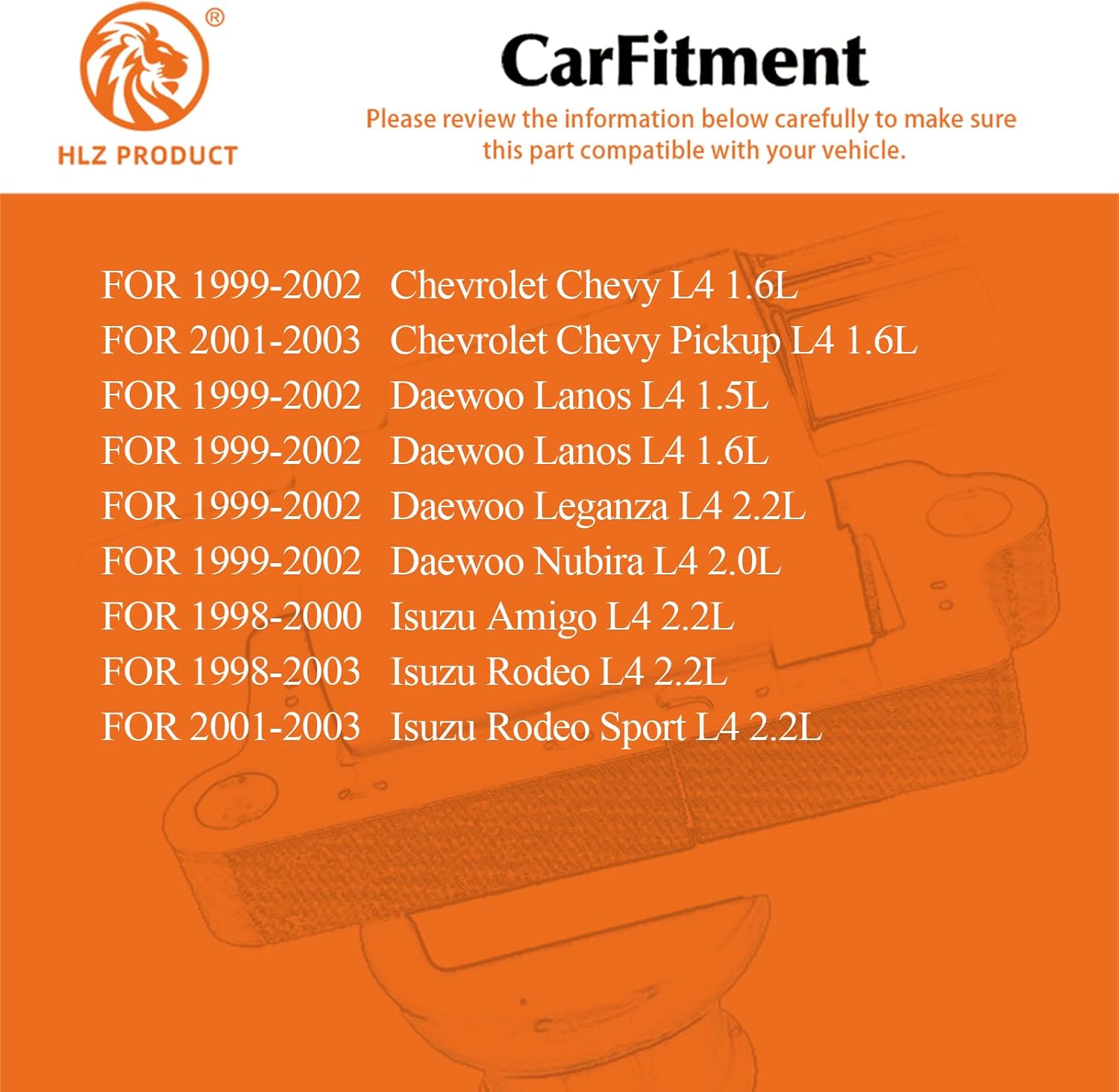 HLZPRODUCT Ignition Coil Pack Set Of 1 Compatible With Chevrolet Chevy Chevy Pickup Daewoo Lanos Leganza Nubira Isuzu Amigo Rodeo Rodeo Sport 1.5 1.6 2.0 2.2 L4 Replacement For 96350585 UF356 1208051