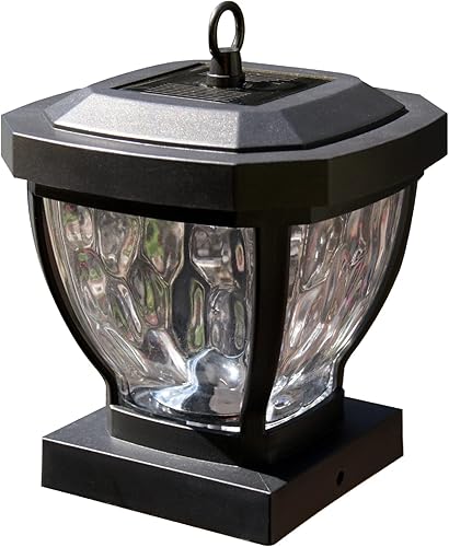 Classy Caps Manchester - Tapa solar para poste, modelo SL994, 3.5 x 3.5 pulgadas, bronce oscuro, alto rendimiento, eficiencia energética, resistente