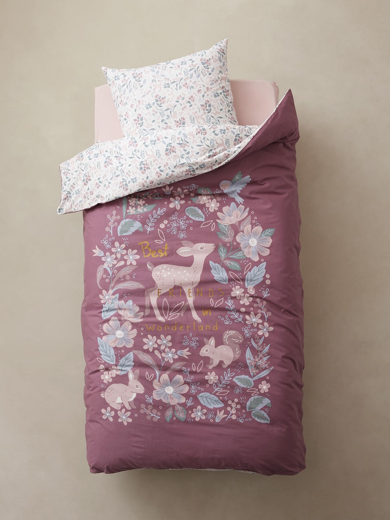 VERTBAUDET Parure Enfant Magicouette Victoria Prune 140X200